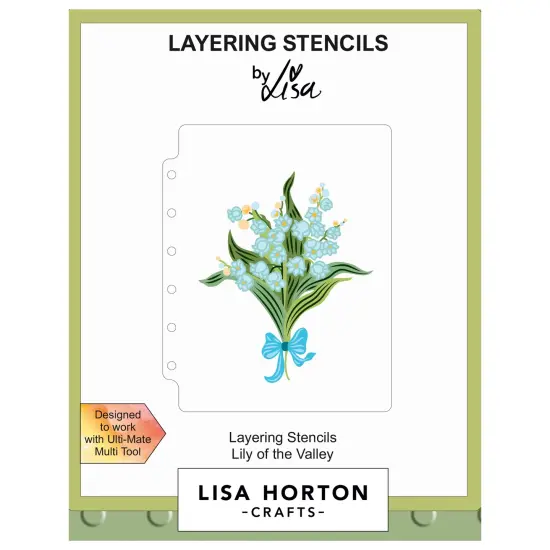 Lisa Horton Crafts A6 Stencil And Die-Lily Of The Valley {1}
