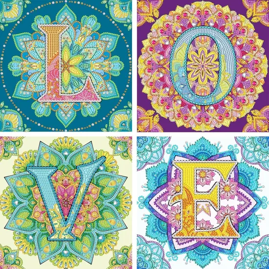 4 Pieces Special Shaped Diamond Painting Kits {1}