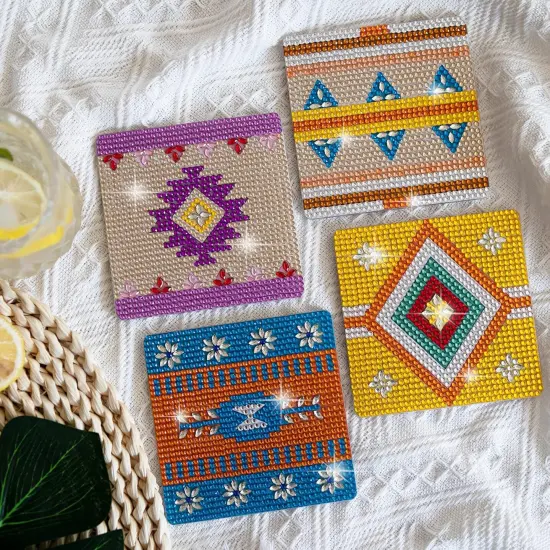6 Pcs Diamond Painting Coasters Kits for Beginners {5}
