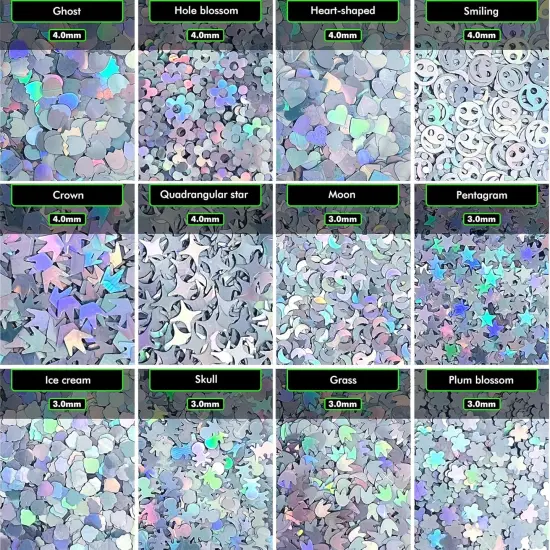 Sliver Sparkles Holographic Chunky Glitter {3}