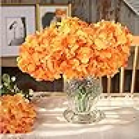 Silk Hydrangea Artificial Flowers Heads with Stems, Artificial Hydrangea Flowers for Wedding Centerpieces {6}