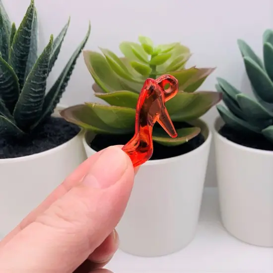 Multi-color Acrylic High Heel Shoe 3D Charms, 25x35mm {4}