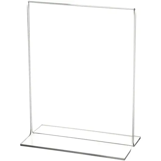 Plymor Clear Acrylic Sign Display / Literature Holder (Bottom-Load), 6" W x 8" H {1}