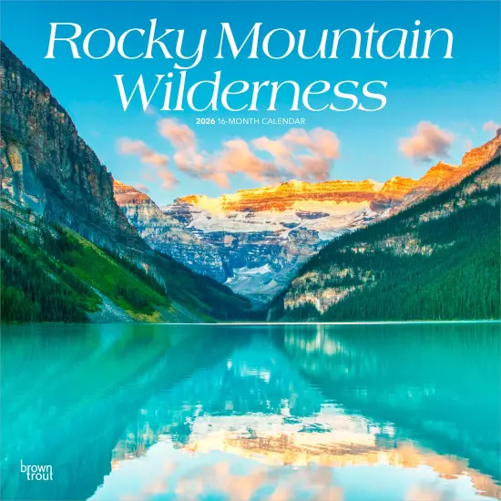 Rocky Mountain Wilderness | 2026 12 x 24 Inch (Hanging) Monthly Square Wall Calendar | Plastic-Free {1}