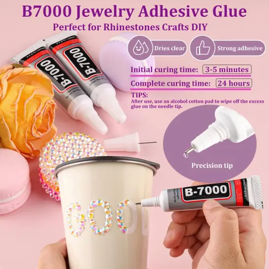 25000Pcs Resin Jelly Flatback Rhinestones with Tweezers and Glues - Transparent AB {4}