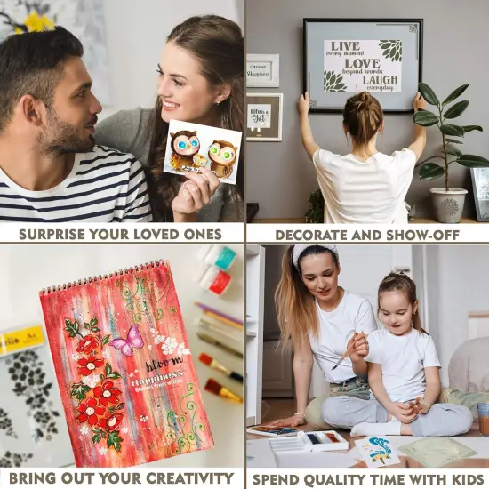 Reusable Wildflower Stencils for Painting on Wood, Canvas, Paper - 6x6 Inch {4}