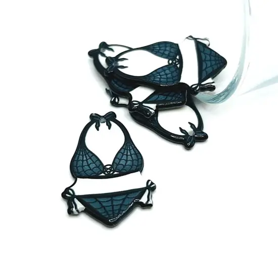 Spooky Summer Spider Web Bathing Suit Charms {1}
