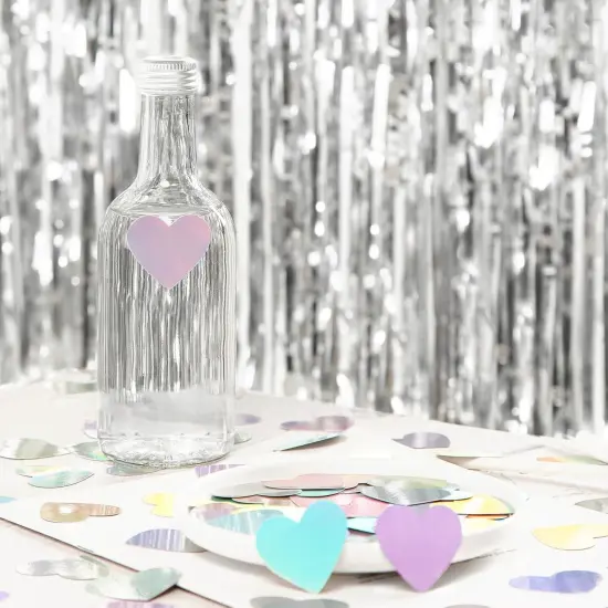 Iridescent-Disco Party-Decorations Heart Confetti - 300pcs {3}