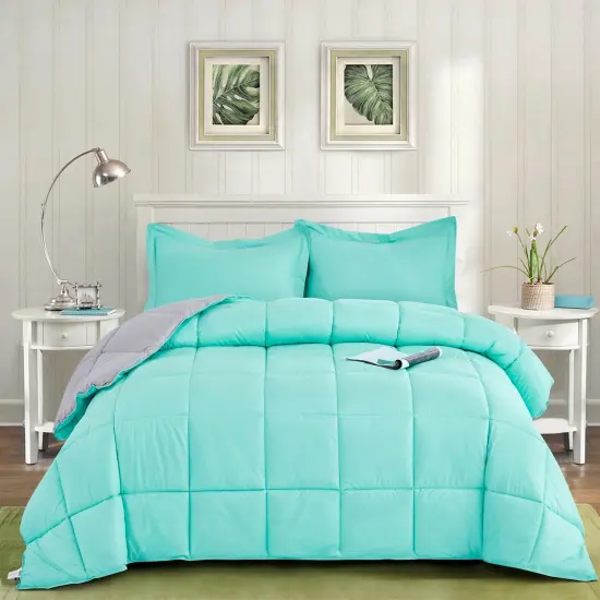 Traditional Microfiber Reversible 3 Piece Comforter Set {7}