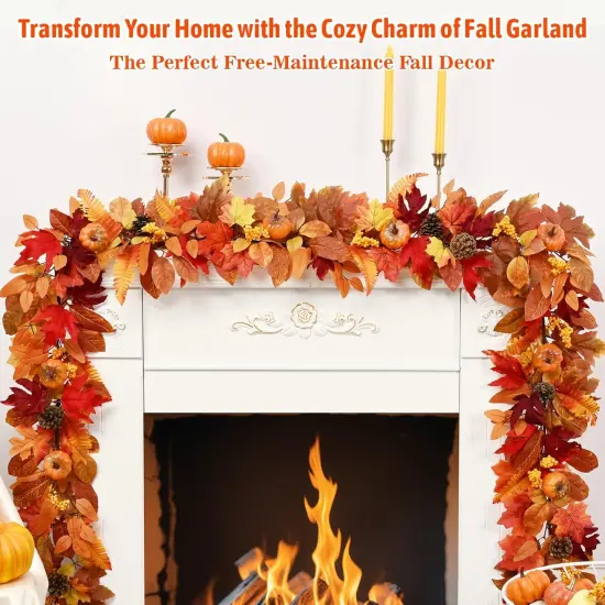 1 Pack Fall Leaves Garland - 5.9FT {4}