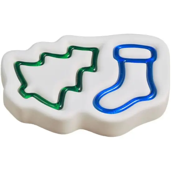 8" x 5.5" x 1.25" Holiday Tree & Stocking Glass Fusing Kiln Mold {1}