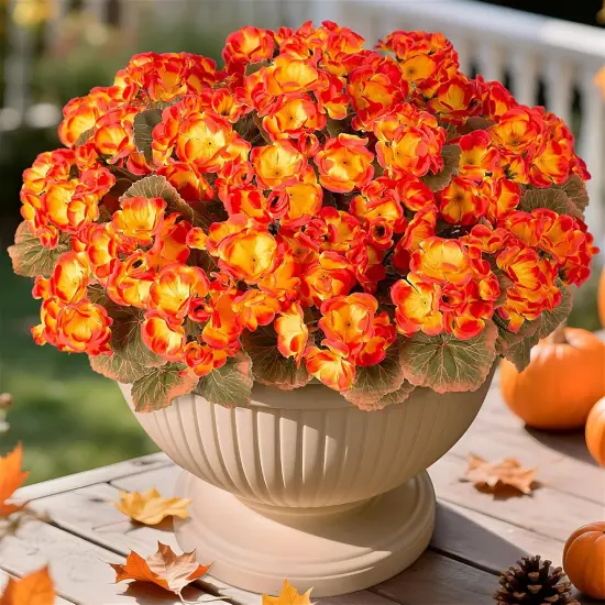 6 Bundles UV Resistant Faux Geraniums for Indoor and Outdoor Decor {4}