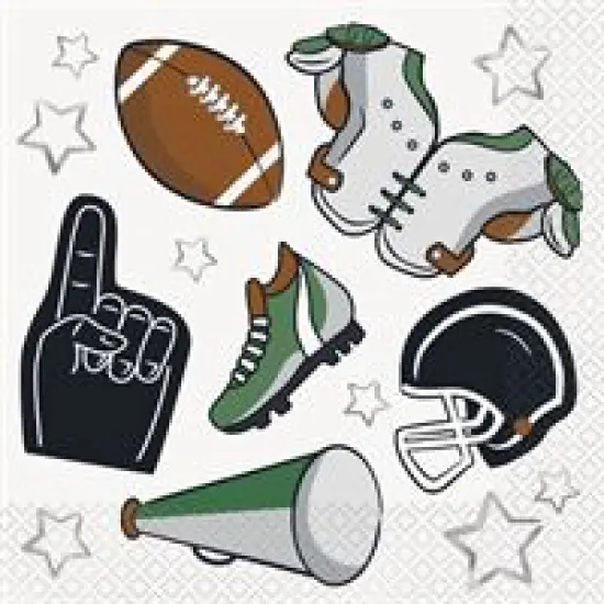 Game Face Football Luncheon Napkins 16ct - Foil Stamping {1}