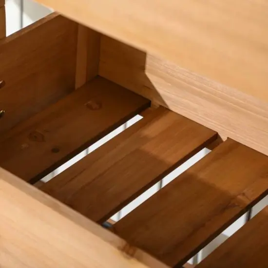 Fir Wood 4-Tier Vertical Planter Box with Drainage for Outdoor Gardening Natural {4}