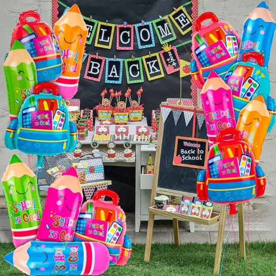 14 Pcs Back to School Foil Balloons {3}