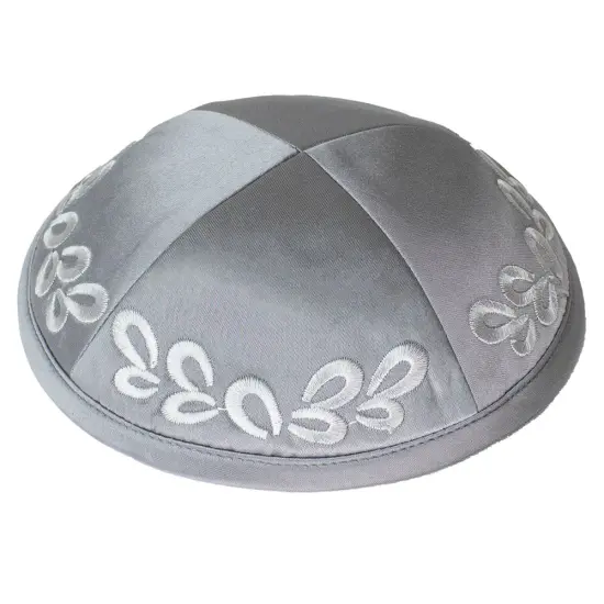 Kippah Grey Satin {1}