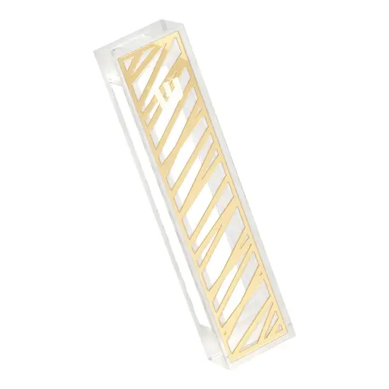 Lucite & Laser Cut Mezuzah Case Black {1}