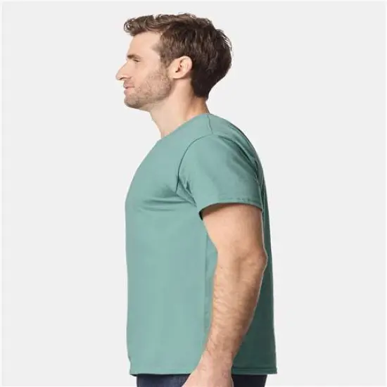Durable Everyday T-Shirt Heavy Cotton Fabric with Relaxed Fit Aquatic {7}