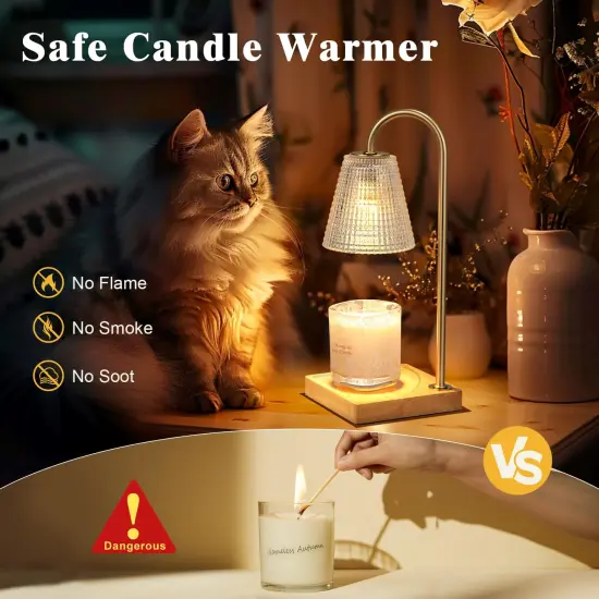 Hong-in Candle Warmer Lamp with Timer Dimmer,Mothers Day Birthday Gifts for Women Mom,House Warming Gifts New Home Room Decor,Wax Warmer for Scented Wax Jar Candles {5}