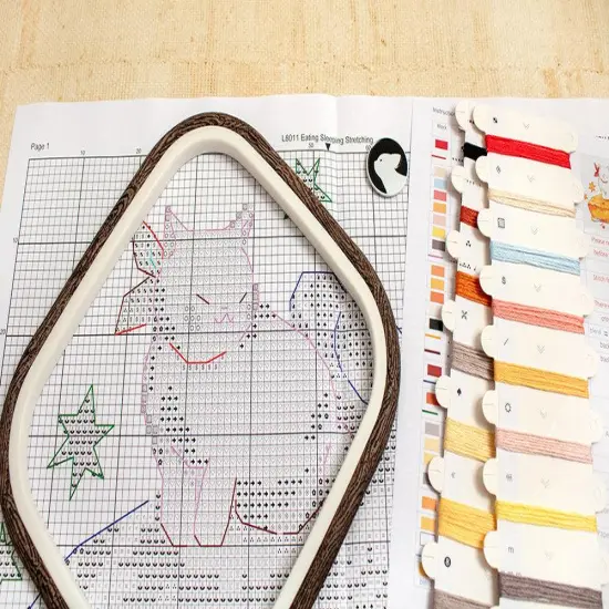 Eating Sleeping Stretching L8811 Counted Cross Stitch Kit {3}