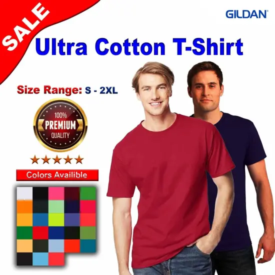 Gildan&reg; Ultra Cotton Short Sleeve Crew-Neck T-Shirt Sand {2}