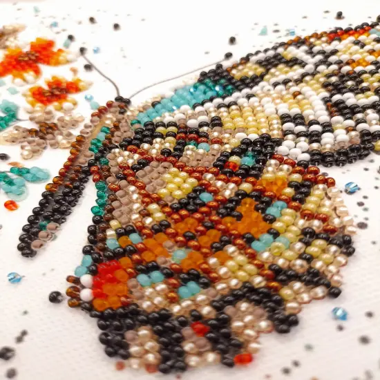 Mini Bead embroidery kit - Tigre wings AM-239 {4}