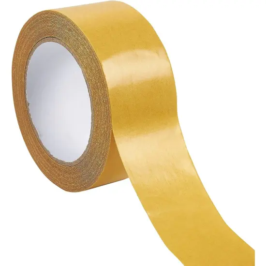 Heavy Duty Double Sided Tape for Carpet, Area Rugs, Self Adhesive for Hardwood, Tile, Indoor, and Outdoor Floors, 49 Feet Gold {1}