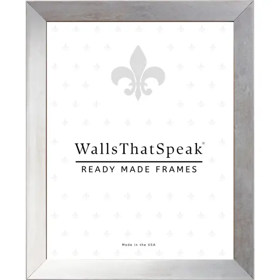 8x12Alloy 0.75Wood Moulding, Wall Display Frame for Art, Posters, or Photos by wallsthatspeak Nickel {1}
