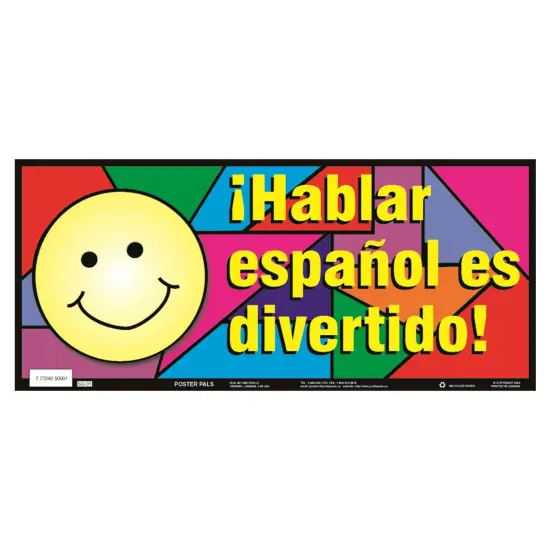 Poster Pals Spanish Educational & Language Variety Teaching Posters,Bilingual Charts, Classroom Decoration and instruction, FSL, 6 Poster Set {3}