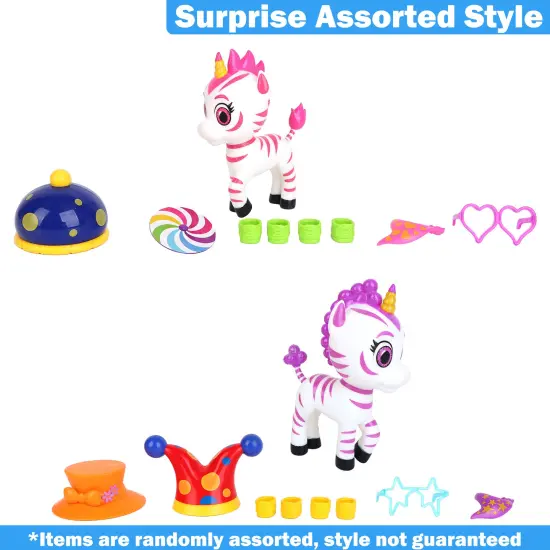 Zoonicorn: Dress-Up - Surprise Assorted Character-Style - 5" Miniature Figure w/ Interchangeable Clothing Accessories, Switch-Up Toy Playset, Kids 3+ {3}