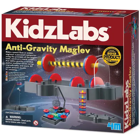 4M: KidzLabs: Anti-Gravity Maglev - 7 Physics Projects, Anti-Gravity Magnetic Levitation Science Kit, STEM Experiment & Learning Toy, Kids Ages 8+ {1}