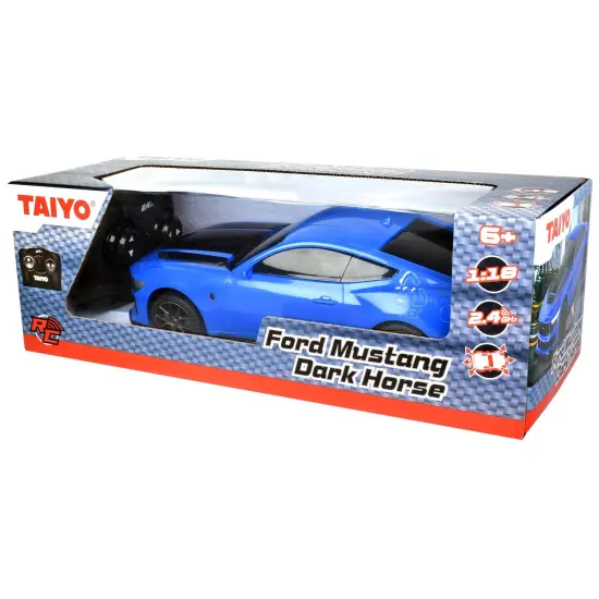 Taiyo: Ford Mustang GTD Dark Horse RC - Blue - 1:18 Scale Car, 2.4Ghz Remote Controlled Vehicle, Controller, Battery Operated Sports Car, Licensed {3}