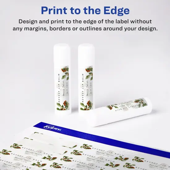 Avery Glossy White Rectangle Labels with Sure Feed, 1" x 1.5" {3}