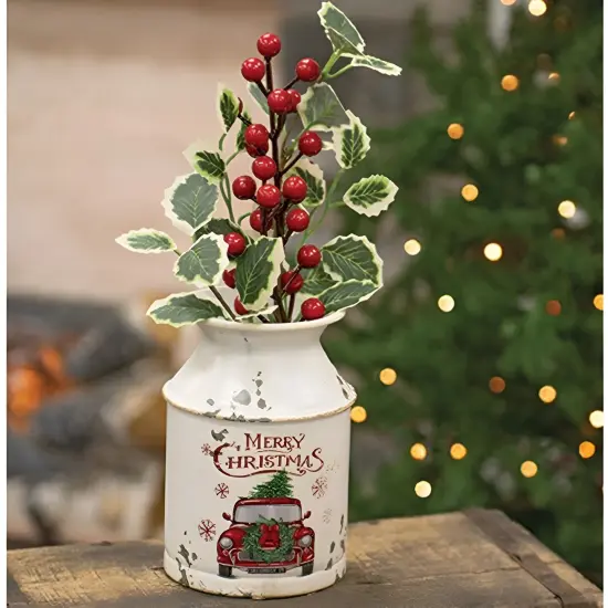 Holly Leaves and Red Berries Pick 13 Inch for Christmas Decorations {2}