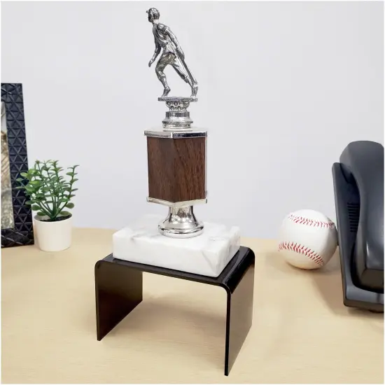 Plymor Black Acrylic Rectangular Display Riser, 3" H x 4.5" W x 3" D (1/8" thick) {3}