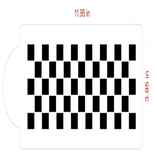 Checkerboard Cake Stencil Side | C721 by Designer Stencils | Stencils for Royal Icing, Airbrush, Dusting Powder | {2}