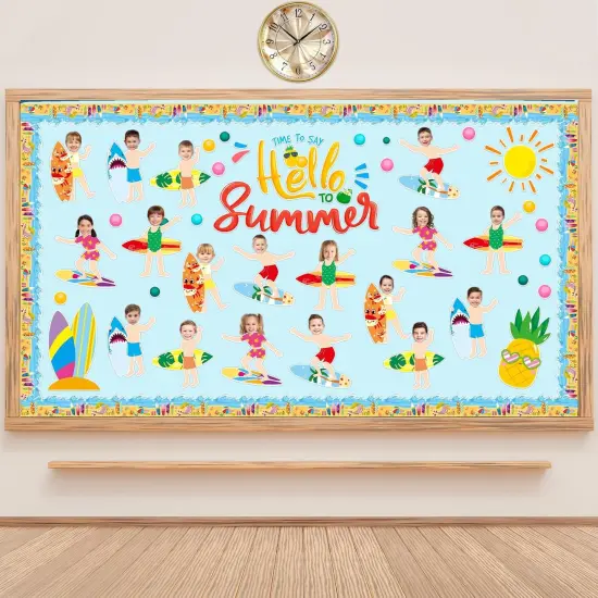 24 Pcs Summer Cutouts Surfboard Cutouts with Photo Space for Bulletin Board DIY Craft Summer {3}