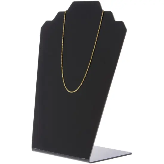 Plymor Black Acrylic Basic Tall Necklace Display Stand, 8.5" W x 4" D x 11.5" H {3}