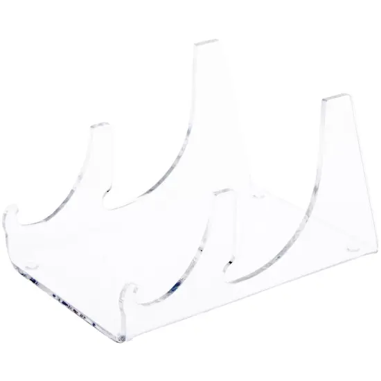Plymor Clear Acrylic 2 Piece Place Setting Display Holder Stand, 3.25" H x 3.5" W x 5.375" D {1}