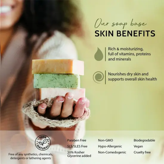 Pifito Melt and Pour Soap Base Sampler (7 lbs) │ Assortment of 7 Bases (1lb ea) │ Hemp Seed Oil, Clear, Aloe Vera, Goats Milk, Cocoa Butter, Shea Butter, Castile │ Glycerin Soap Making Supplies {4}