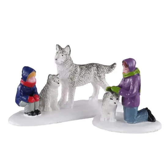 Lemax Future Sled Dogs - 2 Piece Set {1}