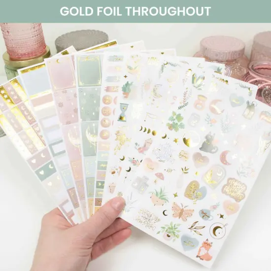 Planner Stickers, Simply Gilded x bloom Boho Celestial Sticker Pack {6}