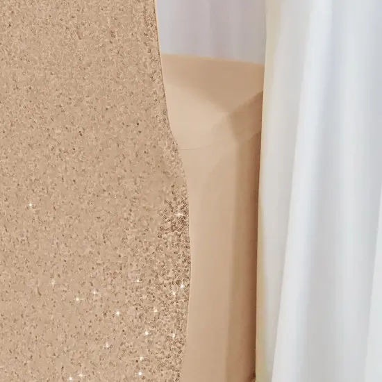 1 Piece Elegant Champagne Sequin Spandex Chair Cover Banquet Stretch Fit {4}
