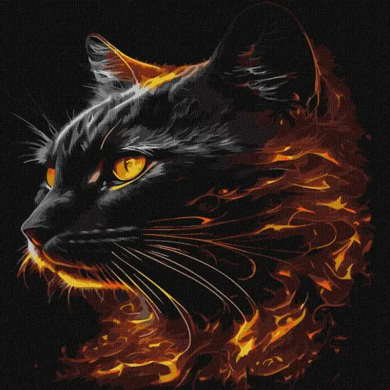 Painting by Numbers kit Fiery Beauty with extra metallic paintsKHO6516 {2}