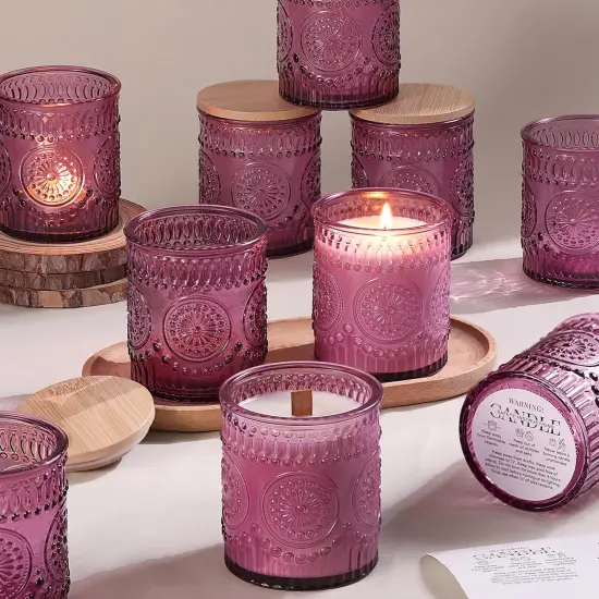 10 Pack Purple Candle Jars for Making Candles {1}