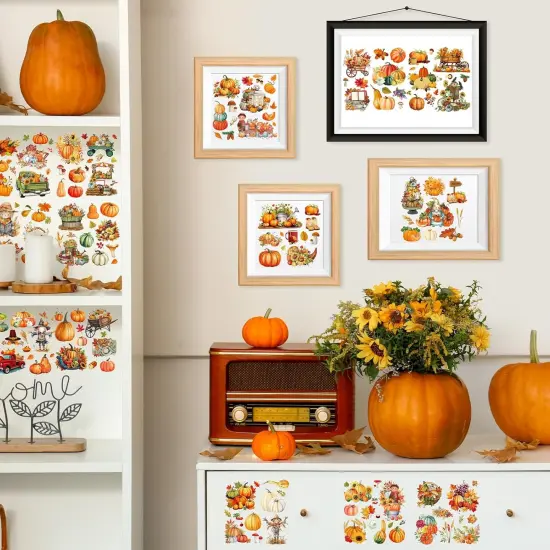 Fall Rub on Transfers for Crafts - 16 Sheets {4}