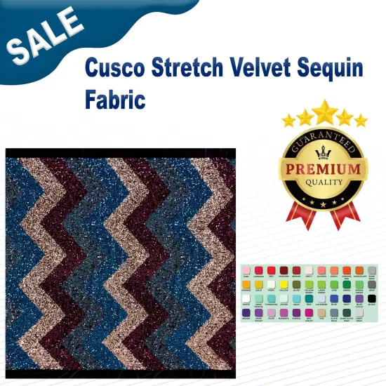 Cusco Stretch Velvet Sequin Fabric {2}