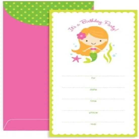 PARTY INVITATION MERMAID {1}