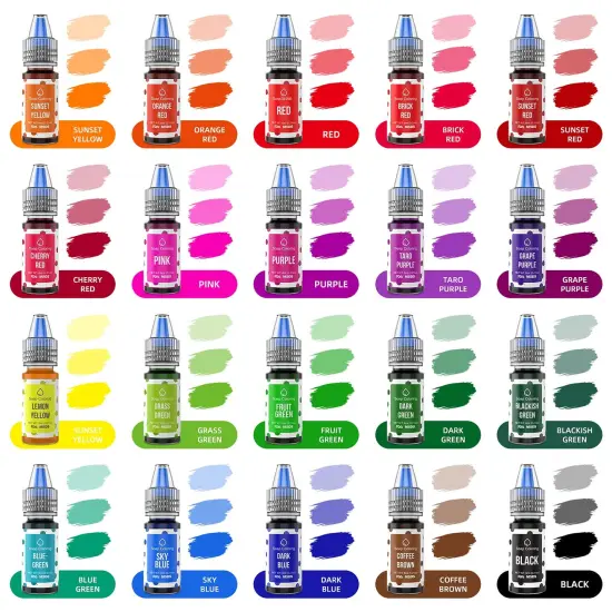 20 Pcs Bath Bomb Soap Dye - Liquid Based Soap Colorant, Food Grade Coloring, Skin Safe, Vibrant Neon Soap Coloring for Soap Making DIY, Bath Bomb Supplies Kits, Bath Salt Crafting, Slime Dye {1}