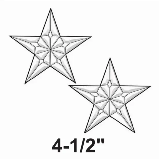 4-1/2" Exquisite Clear Glass 5 Point Star Bevel Cluster EC226 {1}
